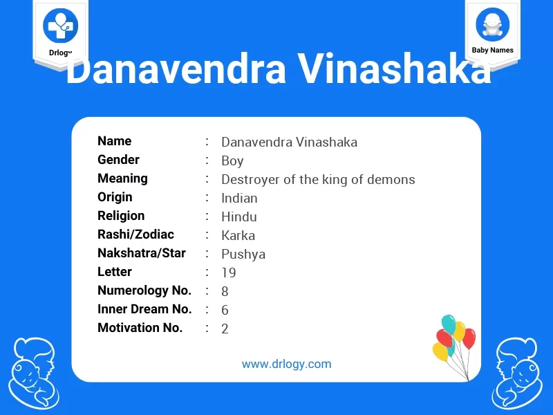Danavendra Vinashaka Name Meaning